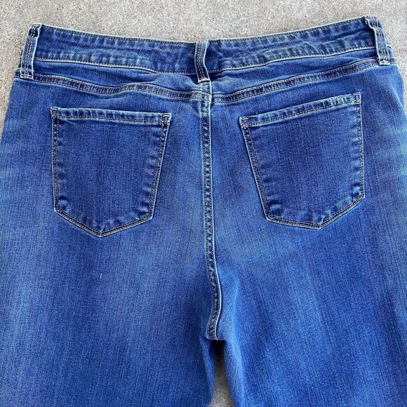 St John’s Bay Skinny Jeans Women’s Size 14 Dark Blue Wash - Picture 7 of 7